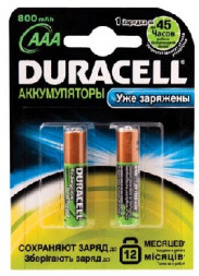 Аккумулятор DURACELL HR03-2BL 800MAH/850MA предзаряженные (2)