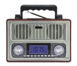 Радиоприемник БЗРП РП-311 УКВ 64-108МГц, бат. 4*R20, 220V, акб 1400mA/h, USB/SD/microSD/AUX, дисплей