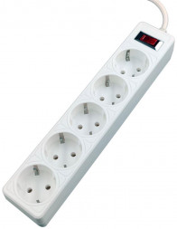 Сетевой фильтр 5BITES SP5W-530 GARDA - 5 роз - 3,0 м - белый