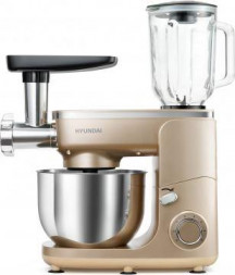 Кухонная машина HYUNDAI HYMS7451 планетар.вращ. 1400Вт золотистый