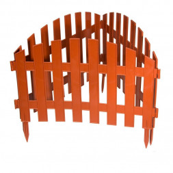 Садовые ограждения PALISAD Забор декоративный Винтаж , 28 х 300 см, терракот 65015