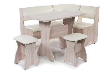 Набор мебели для кухни БИТЕЛ ТЮЛЬПАН Ясень/Крем (кремовый) (4 кор)