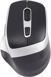 OKLICK Мышь беспроводная 516MW, Bluetooth/Радио, оптическая, USB, 1600dpi, черный и серебристый [1978689]