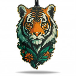 Ароматизатор AROMA BAR подвеска цветная ?Тигр сказочный? в крафтовой упаковке с мини-брелоком 49339