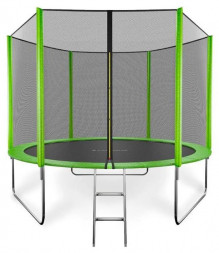 Батут GETACTIVE JUMP 8FT с внешней сеткой лестницей зеленый (J8L)