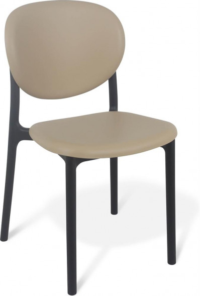 Стул SHEFFILTON SHT-S180 пластик/пластик бежевый/черный 262953