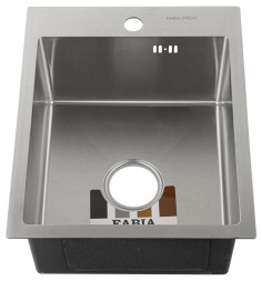 Мойка врезная FABIA PROFI 40503 Мойка врезная 40х50см толщина 3,0х0,8 мм,глубина 200мм+ большой сифон с переливом+корзина