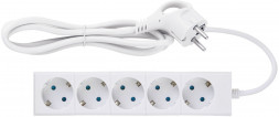 Удлинитель с заземлением DUWI 32060 9 Supraline 5гн. 3м. Белый