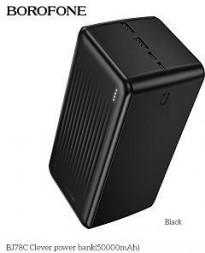 Powe Bank BOROFONE (6941991121524) BJ78C 50000mAh 2USB+1Type-C+1Micro USB 2.0A, черный