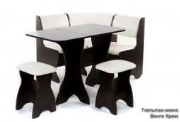 Кухонный уголок БИТЕЛ ТЮЛЬПАН-МИНИ Венге/Борнео Крем (кремовый) (4 кор)