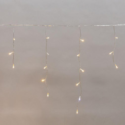 Гирлянда NEON-NIGHT (255-596) АЙСИКЛ (бахрома) 25х0,6м, мерцающий Flashing, прозрачный ПВХ, IP44, 588LED Теплые белые, 230В