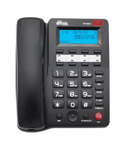 Телефон проводной RITMIX RT-550 black