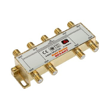 Делитель REXANT ДЕЛИТЕЛЬ ТВ Х 8 + 9ШТ. F &quot;BOX&quot; 5-1000 МГЦ &quot;GOLD&quot; 05-6105-1
