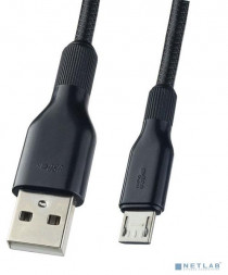 Кабель PERFEO (U4807) USB A вилка - Micro USB вилка, 2.4A, черный, длина 1 м., Micro SOFT