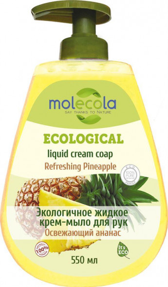 Жидкое мыло для рук MOLECOLA Жидкое мыло для рук Ананас 550 мл, 9318