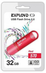 USB флэш-накопитель EXPLOYD 32GB-570-красный