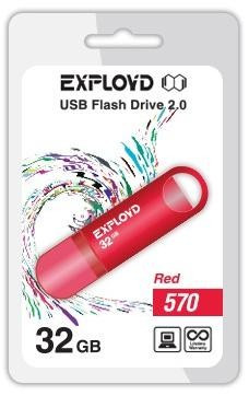USB флэш-накопитель EXPLOYD 32GB-570-красный