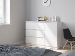 Комод НК-МЕБЕЛЬ STERN комод Т-7 (16 мм) 3-я-1д Белый 72676243 (2 кор.)