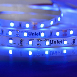 Светодиодная лента UNIEL (UL-00004359) ULS-M11-2835-60LED/m-8mm-IP20-DC12V-4,8W/m-5M-BLUE PROFI катушка в герметичной упаковке