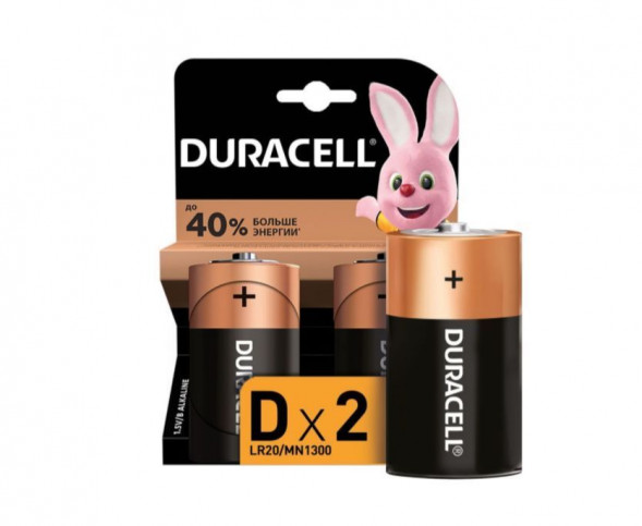 Элементы питания DURACELL (6007) LR20-2BL (Б0014055)