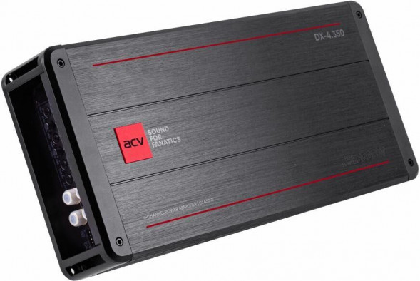 Автоусилитель ACV DX-4.350 V4 4*350Вт/4-3-2 канал/4-2 Ом/HPF/LPF/BP/BassBoost/High Input/D class ACV DX-4.350 V4 4*350Вт/4-3-2 канал/4-2 Ом/HPF/LPF/BP/BassBoost/High Input/D class