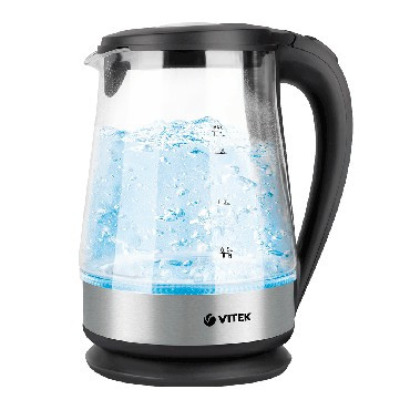 Чайник VITEK VT-7077 (MC) черный/стекло