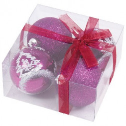 Шары и украшения ВОЛШЕБНАЯ СТРАНА Набор шаров PB6-4TDG-P 4 шт. 6см фиолетовый 102163