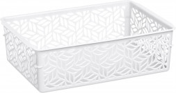 Корзинка HOMVER Linden универсальная 2л, 230х160х70мм (белый) 221313129/01 HOMVER Linden универсальная 2л, 230х160х70мм (белый) 221313129/01