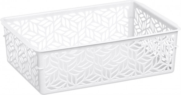 Корзинка HOMVER Linden универсальная 2л, 230х160х70мм (белый) 221313129/01 HOMVER Linden универсальная 2л, 230х160х70мм (белый) 221313129/01