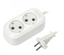 Удлинитель без заземления SMARTBUY (SBE-10-2-02-N) 2 гнз х 2,0 м (10А/2.2кВт, ПВС 2х1.0)