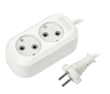 Удлинитель без заземления SMARTBUY (SBE-10-2-02-N) 2 гнз х 2,0 м (10А/2.2кВт, ПВС 2х1.0)