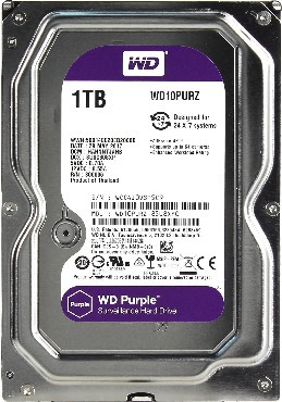 Жесткий диск WD Purple WD10PURZ, 1ТБ, HDD, SATA III, 3.5&quot;