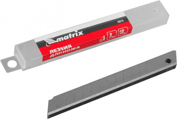 Лезвия для ножа MATRIX Лезвия, 9 мм, 10 шт.// MATRIX Лезвия, 9 мм, 10 шт.//