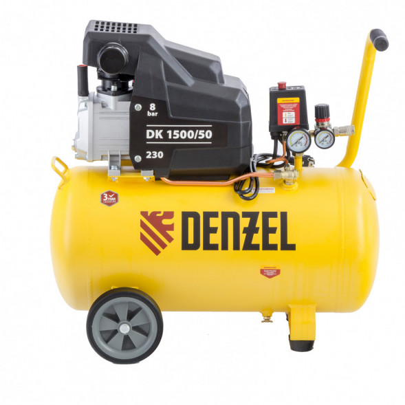 Компрессоры DENZEL Компрессор воздушный DK1500/50,Х-PRO 1,5 кВт, 230 л/мин, 50 л 58064