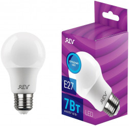 Лампа светодиодная REV 32527 7 A60 7Вт E27 6500K