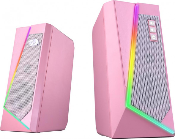 Акустика REDRAGON (71776) Anvil розовый,5 Вт,RGB,USB+3.5мм розовый