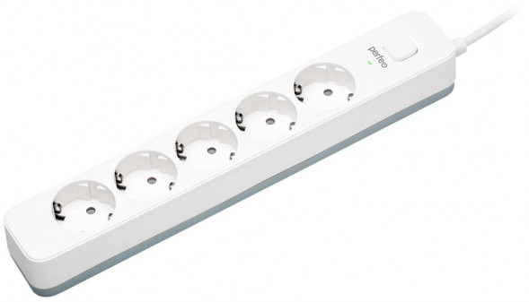 сетевой фильтр PERFEO (PF_C3965) POWER STREAM - 5 роз - 3,0 м - белый