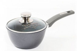 Ковш МЕЧТА 81701 Гранит 1.2л с несъемной ручкой и стекл. крышкой