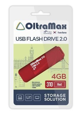 USB флэш-накопитель OLTRAMAX OM-4GB-310-Red