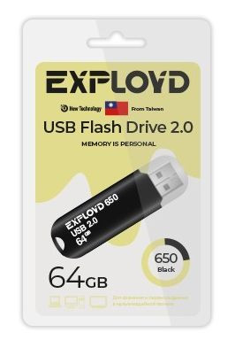 USB флэш-накопитель EXPLOYD EX-64GB-650-Black