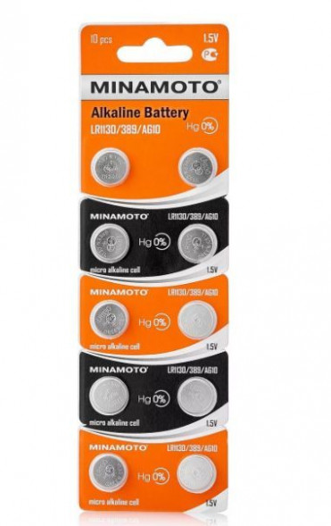 Элементы питания MINAMOTO AG10 LR1130/10BL