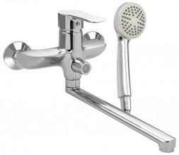 Смеситель для ванны BIANCO 3716 Смеситель в ванную шаровый, длинный нос, с дивектором на корпусе