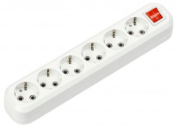 колодка SMARTBUY (SBE-16-6-00-ZS) колодка 4 гнз. 16а/3,5квт, с заземлением