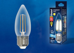 Форма &quot;Свеча&quot; UNIEL (UL-00005166) LED-C35-11W/3000K/E27/CL PLS02WH