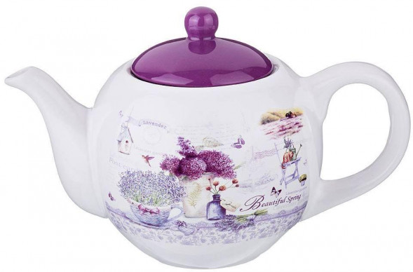Чайник заварочный AGNESS 358-1100 ЛАВАНДОВАЯ ВЕСНА 900мл