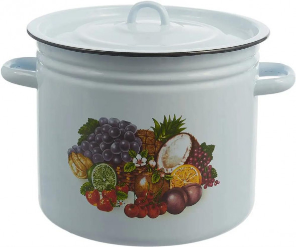 Кастрюля ЭМАЛЬ 02-1623/4М с рис. 11,5л