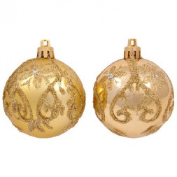 Шары и украшения ВОЛШЕБНАЯ СТРАНА Набор шаров PBD6-6-834-G 6шт. 6см золотой 101664