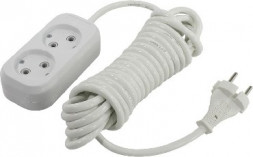 Удлинитель без заземления SMARTBUY (SBE-10-2-03-N) 2 гнз х 3,0 м (10А/2.2кВт, ПВС 2х1.0)