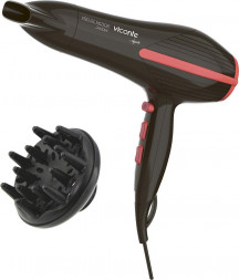 фен VICONTE VC-3752 черный с красным