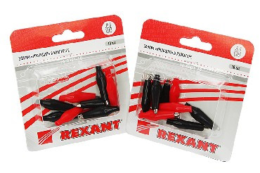 Зажим REXANT (16-0001-10) зажим крокодил 40 мм в изоляторе 10шт БЛИСТЕР